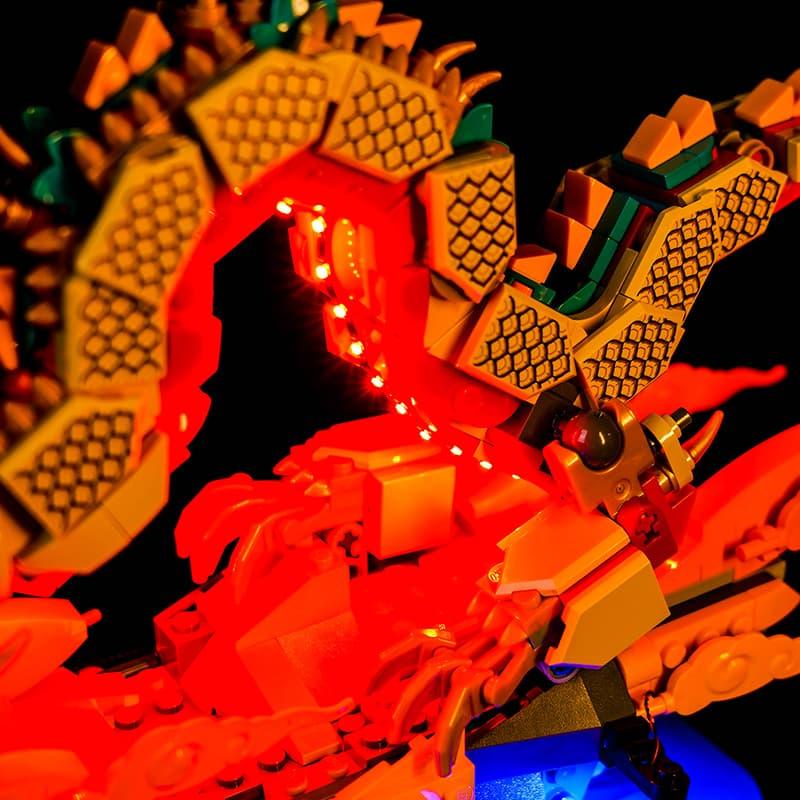 LEGO Auspicious Dragon 80112 Light Kit - DIY Lighting Set for LEGO Models | Perfect for Home Decoration, Gift Giving & Display