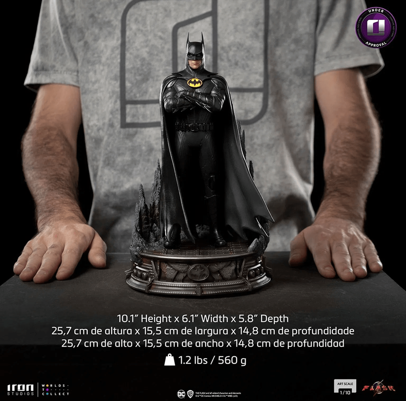 Iron Studios The Flash Movie Batman Art Scale Statue 1/10 - DC Comics Collectible Figure for Display & Home Decor