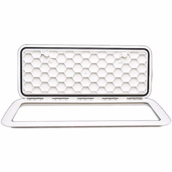 Jim Black Boat Deck Hatch Door 581-1330-05 | 13 x 30 Inch Polar White Marine Hatch | Waterproof & Durable Boat Access Hatch for Sailboats, Yachts & Fishing Boats