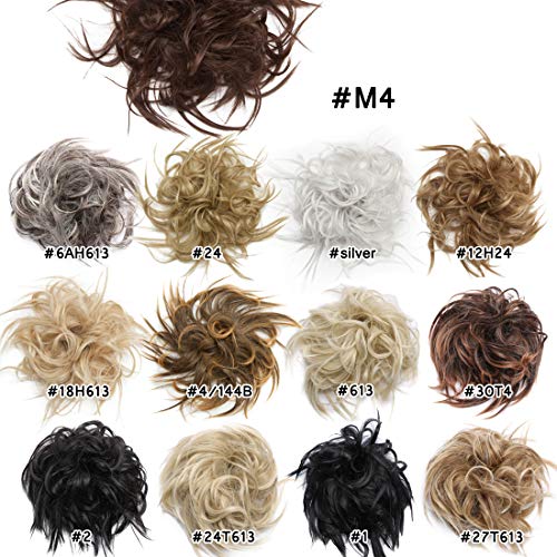 Messy Bun Scrunchie for Women - Stretchable Hair Tie for Tousled Updo & Ponytail - Perfect for Workouts, Yoga, and Everyday Styling