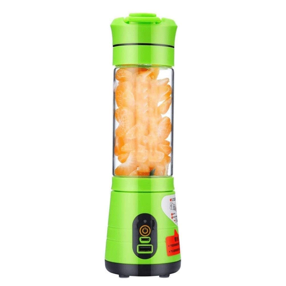 Portable Personal Blender with 6 Blades - USB Rechargeable Mini Juicer for Smoothies, Shakes & Baby Food | Green Multifunctional Blender for Home, Office & Travel | Perfect for Healthy Drinks & Meal Prep