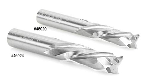 Amana Tool 46024 CNC Solid Carbide Mortise Compression Spiral Router Bit - 3 Flute 1/2