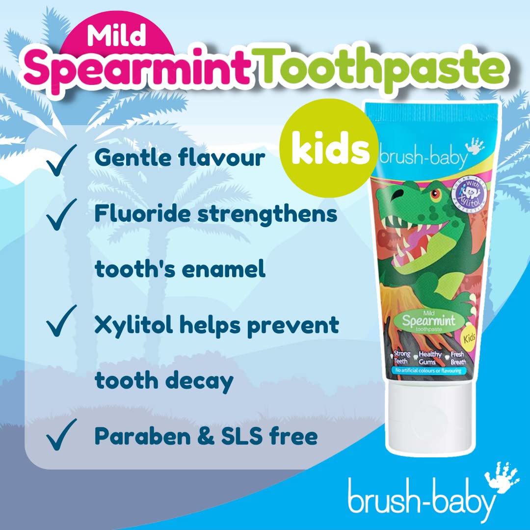 Brush-Baby Mild Spearmint Kids Toothpaste for Gentle Cleaning