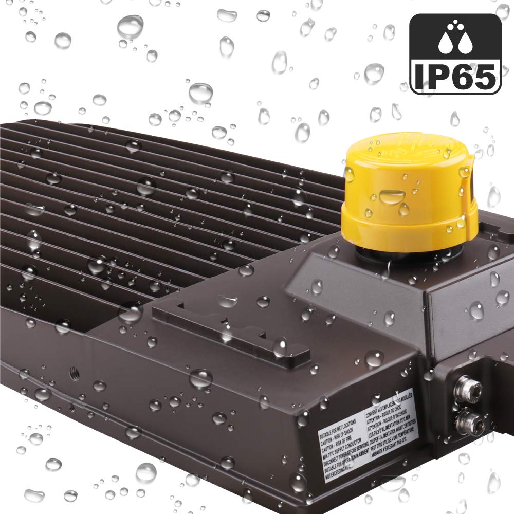 450W LED Shoebox Parking Lot Light - 60750LM, 5700K Daylight, 120-277V, IP65 Waterproof - Dusk to Dawn Photocell Sensor - Commercial & Street Lighting for Sports Stadiums, Warehouses, Parking Garages, and Outdoor Areas