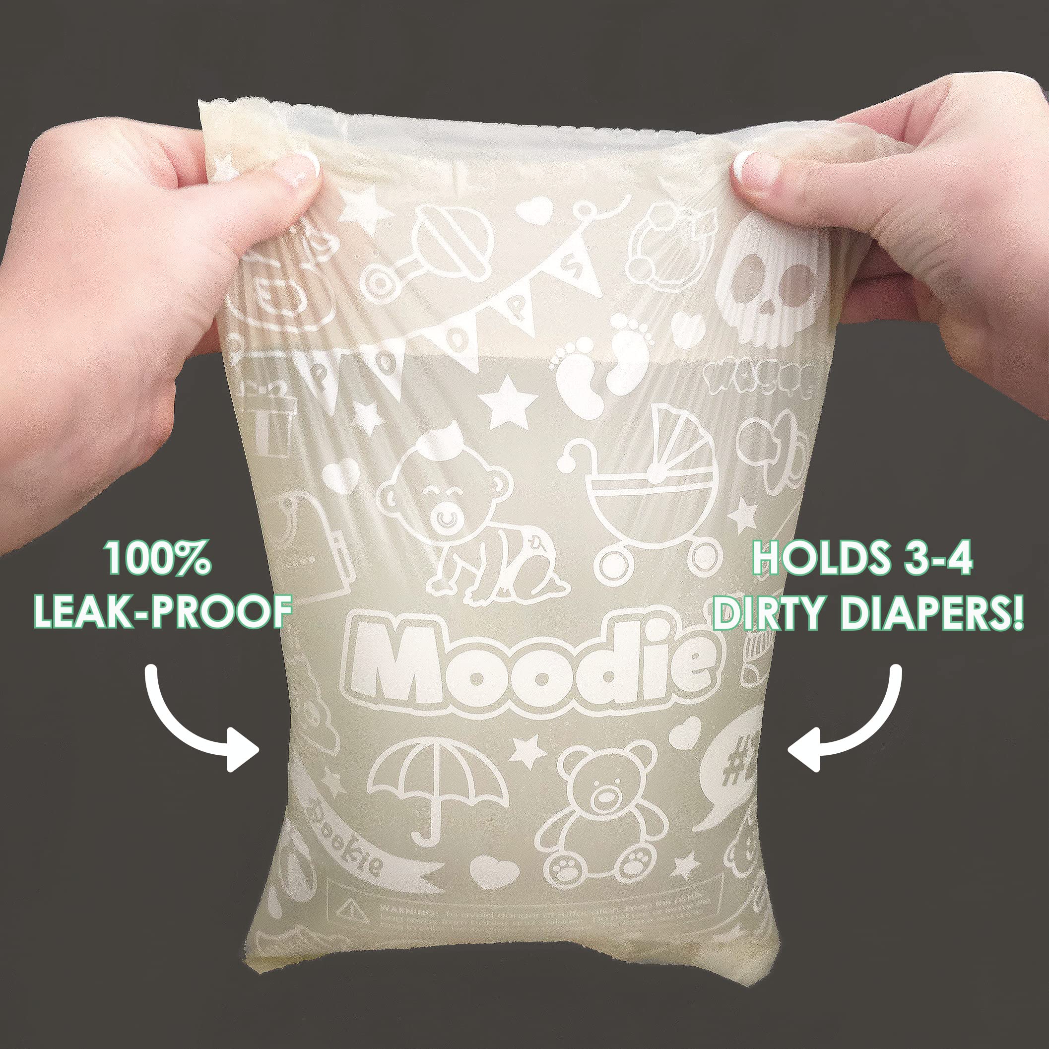 Lavender Scented Disposable Diaper Bags - 90 Count (6 Refill Rolls, 9x13 Inches) | Leak Proof & Odor Control for Baby Diaper Waste | Perfect for Travel, Daycare & On-the-Go Diaper Changes | Eco-Friendly Baby Poop Bags