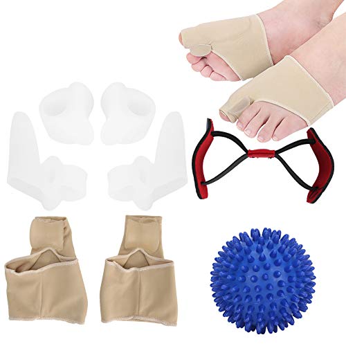 Bunion Corrector 5-Piece Set - Hallux Valgus Corrector & Toe Separator with Massage Ball - Foot Pain Relief for Women & Men - Perfect for Bunions, Hammertoes & Daily Foot Care