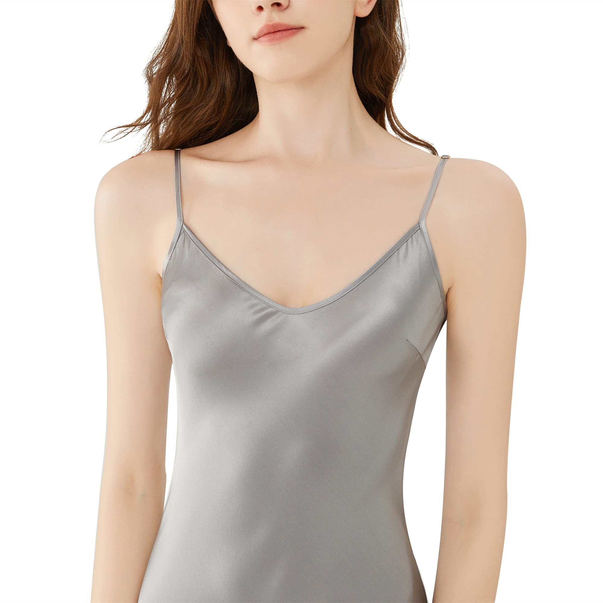 Orose Premium Low Cut Back Long Silk Nightgown for Women - Elegant Sleepwear & Loungewear for Comfortable Nights and Relaxing Evenings