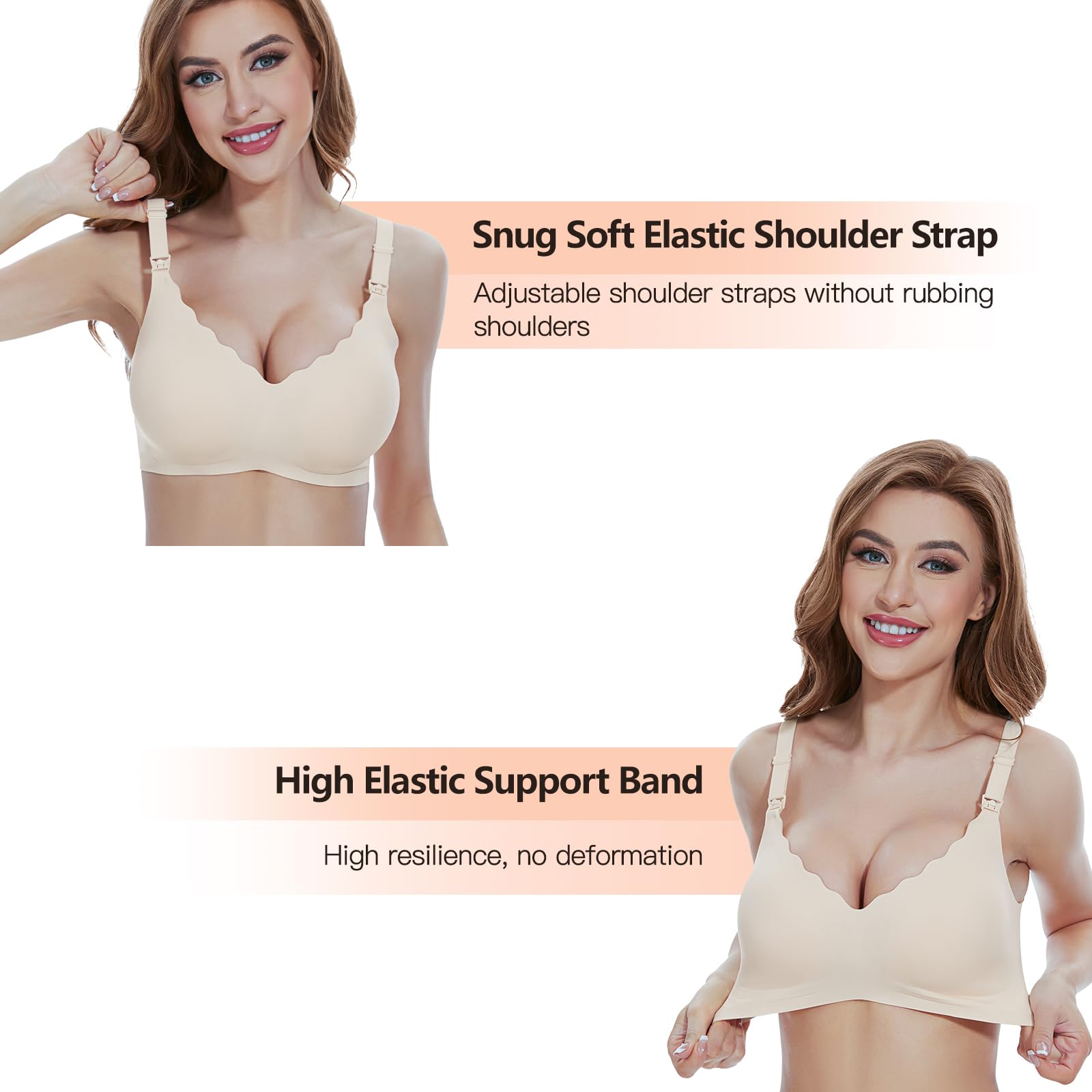 Best Nursing Bras for Breastfeeding - Seamless Maternity Bra for Women - Ultra Comfort Pregnancy & Sleep Bralette - Perfect for Nursing, Pumping & Postpartum Recovery