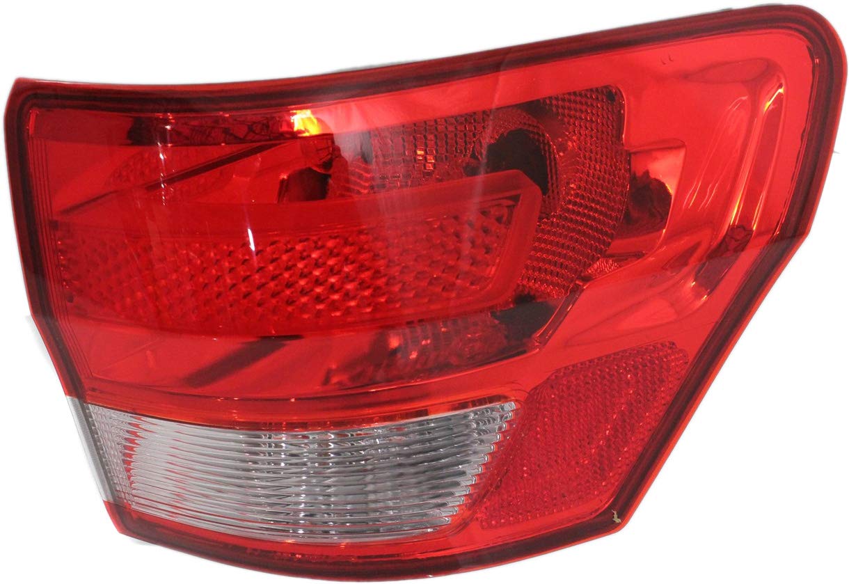 Garage-Pro LED Tail Light Lamp Assembly Set Compatible with 2011-2013 Jeep Grand Cherokee - Driver & Passenger Side Outer Lights with Bulbs - Easy Installation & Weatherproof Design for Off-Roading, Night Driving & Enhanced Safety