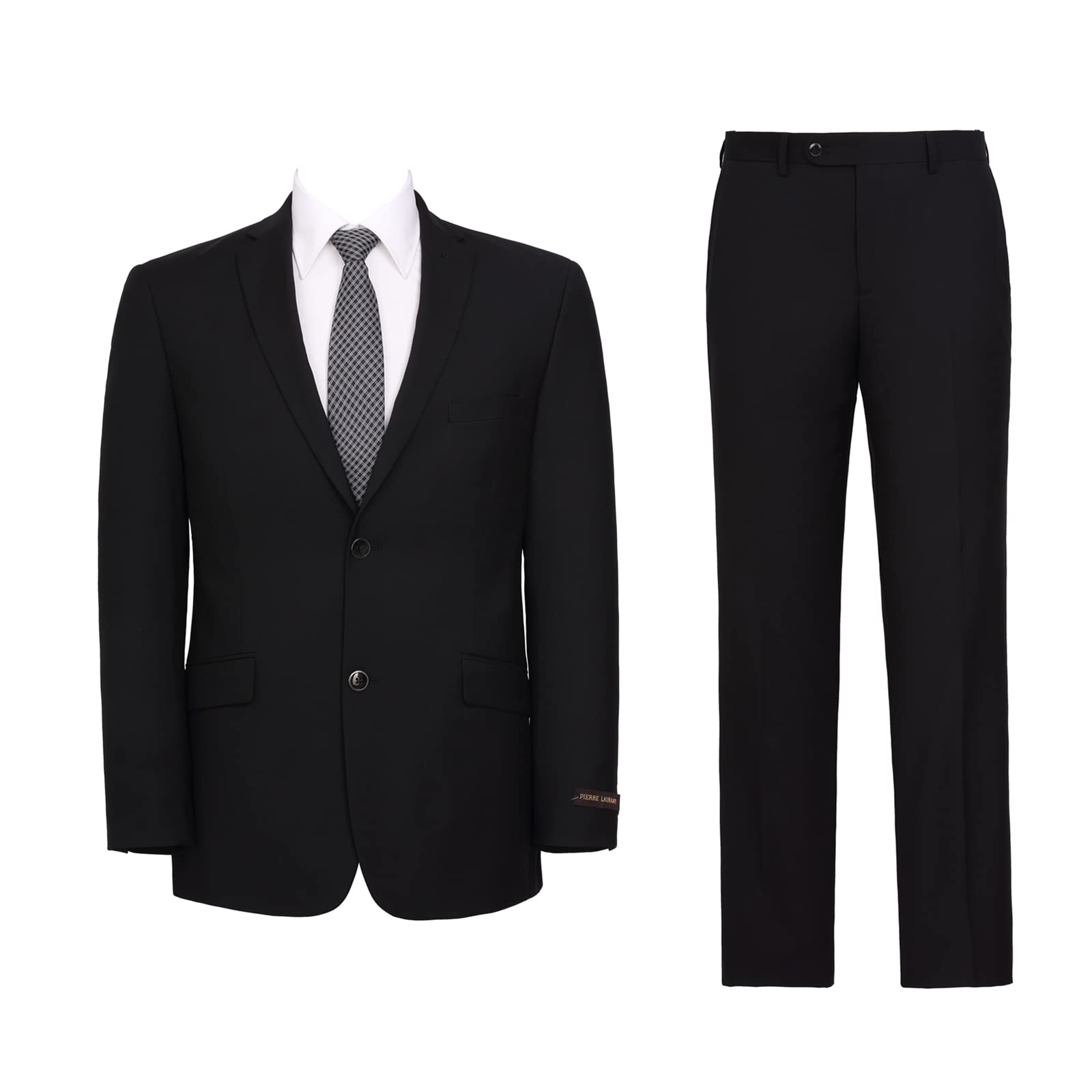 Men's Slim Fit 2-Piece Suit Set - Two Button Business Blazer & Dress Pants - Formal Office Wear, Wedding Attire & Professional Events