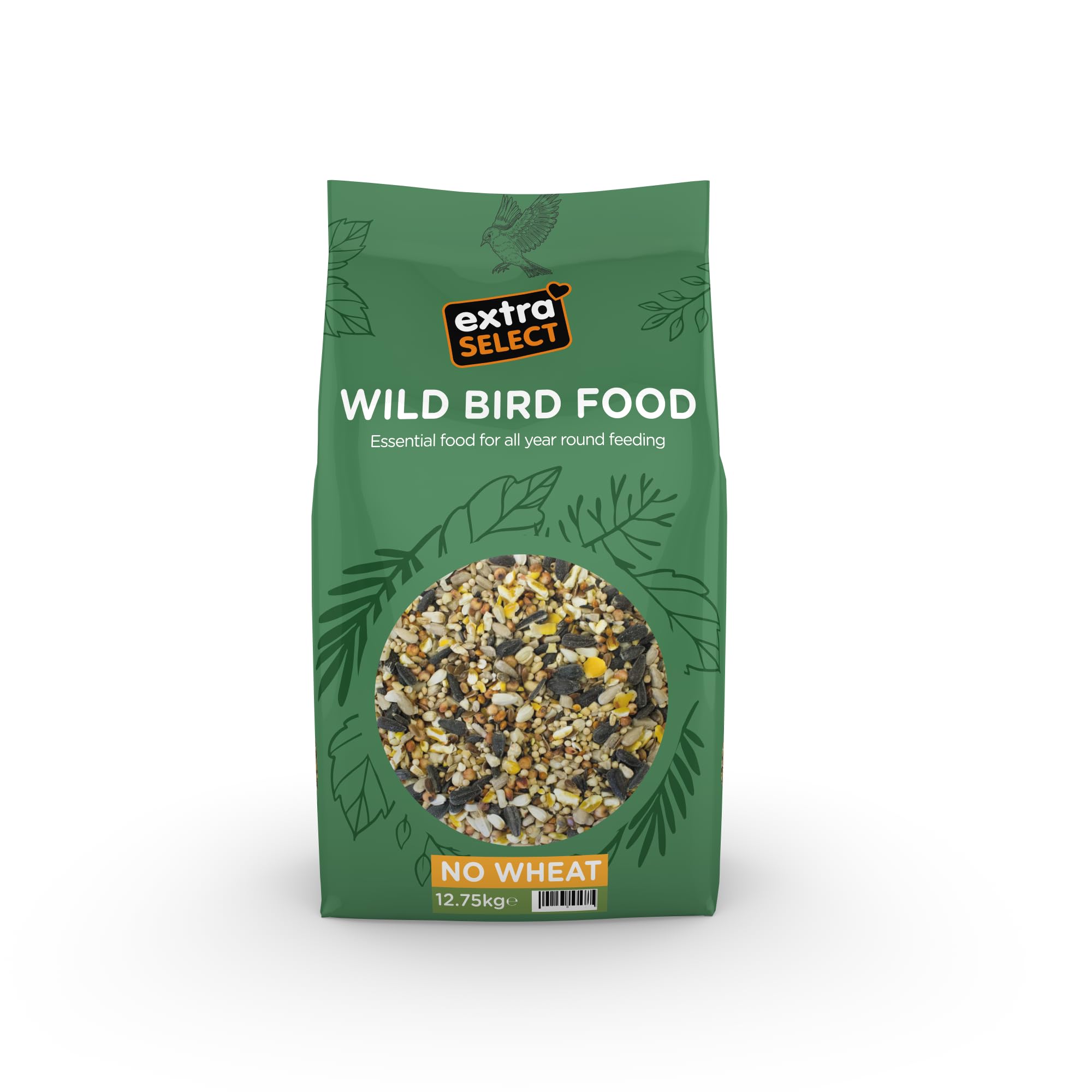 Premium Wheat-Free Wild Bird Seed Mix - Extra Select No Wheat All Seasons Bird Food, 12.75kg - Attracts Cardinals, Finches & Songbirds - Perfect for Backyard Feeders & Bird Watching