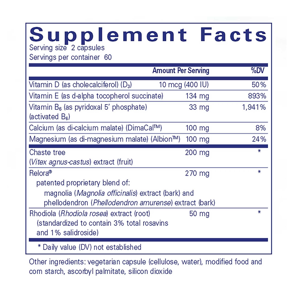 Pure Encapsulations PMS Essentials Supplement for Women - Hormone Balance & Mood Support - Perfect for Menstrual Cycle Comfort & Stress Relief