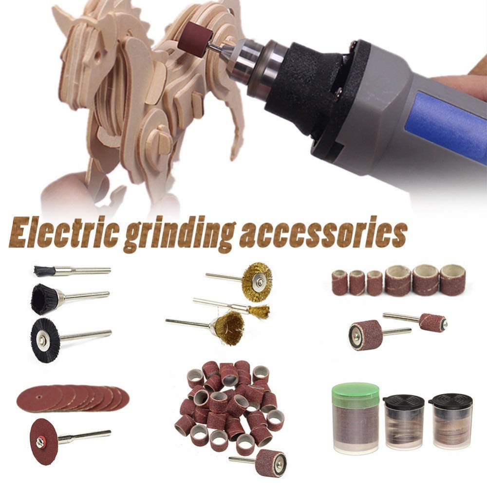 150PCS Rotary Tool Accessories Kit - Sanding Drums, Polishing Wheels & Cutting Discs for Drilling, Grinding, Polishing | Compatible with Dremel & Electric Grinders | Perfect for DIY, Woodworking, Metalworking & Jewelry Making