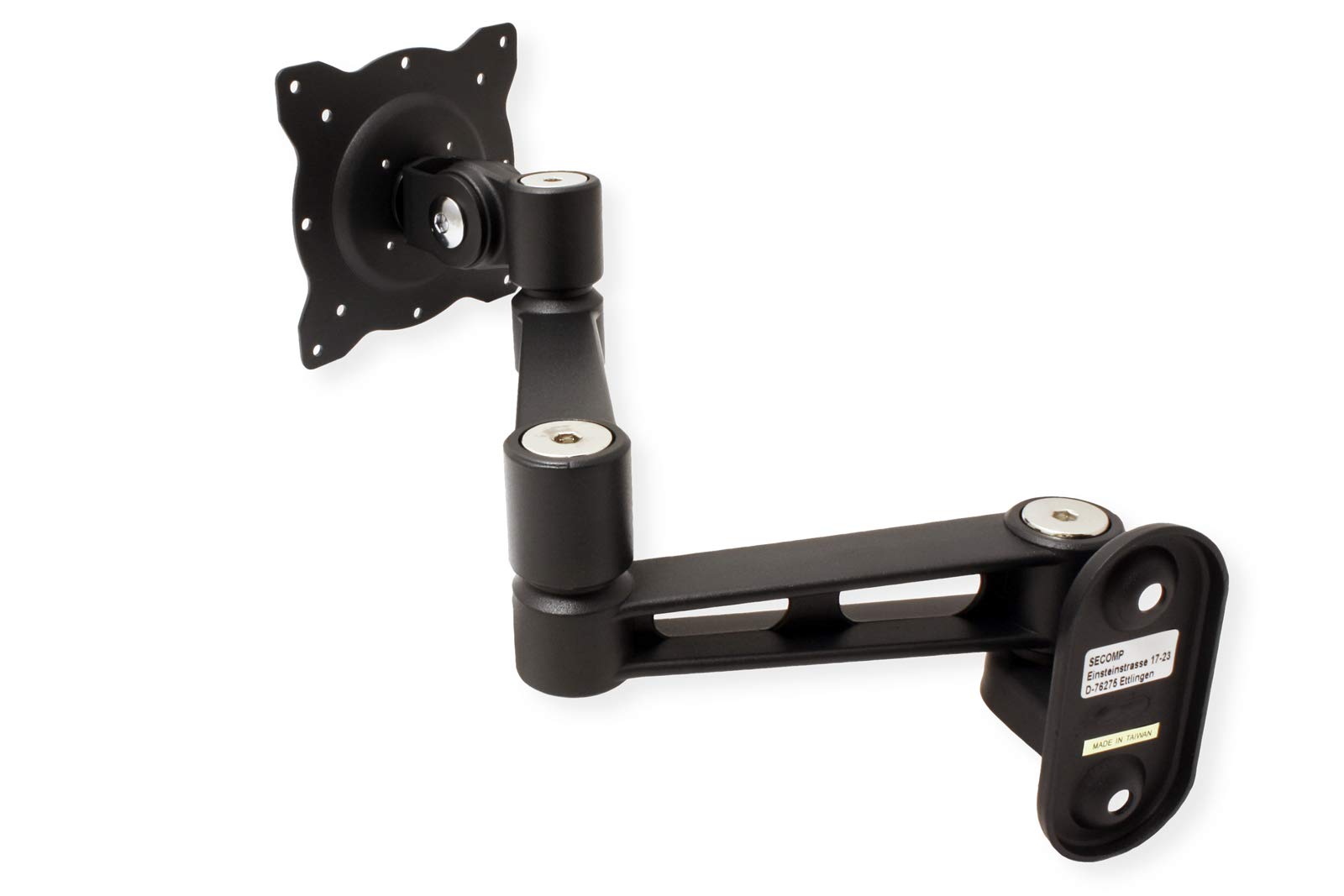 Adjustable LCD Monitor Arm - Ergonomic Wall Mount with 5 Joints for 13-32 Inch Screens (Black) - Perfect for Home Office, Gaming & Workspace Setup