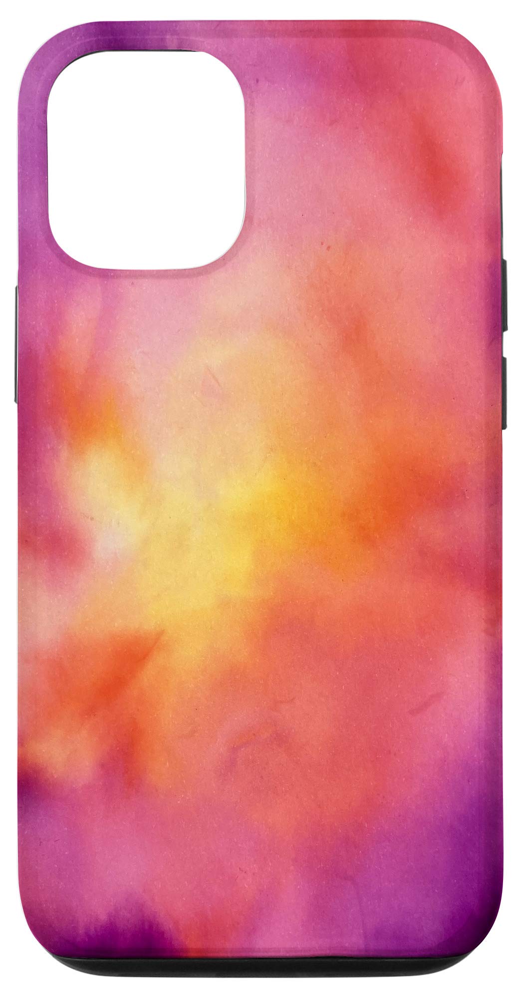 iPhone 12/12 Pro Tie Dye Sunset Watercolor Gradient Ombre Phone Case - Protective Cover with Artistic Design for Everyday Use, Travel & Photography
