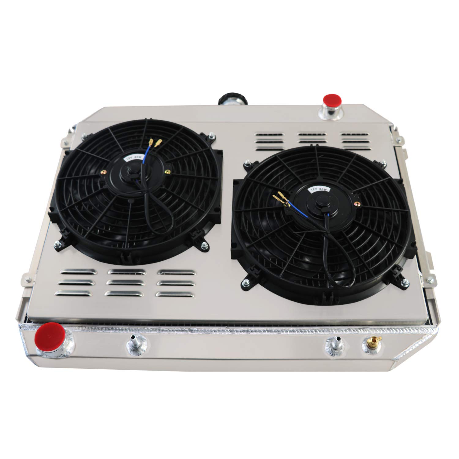 ALLOYWORKS 3 Row All Aluminum Radiator with Shroud, Fan & Relay Kit - Fits 1968-1974 Dodge Charger, Challenger, Coronet & Plymouth Mopar | High-Performance Cooling Upgrade for Classic Muscle Cars