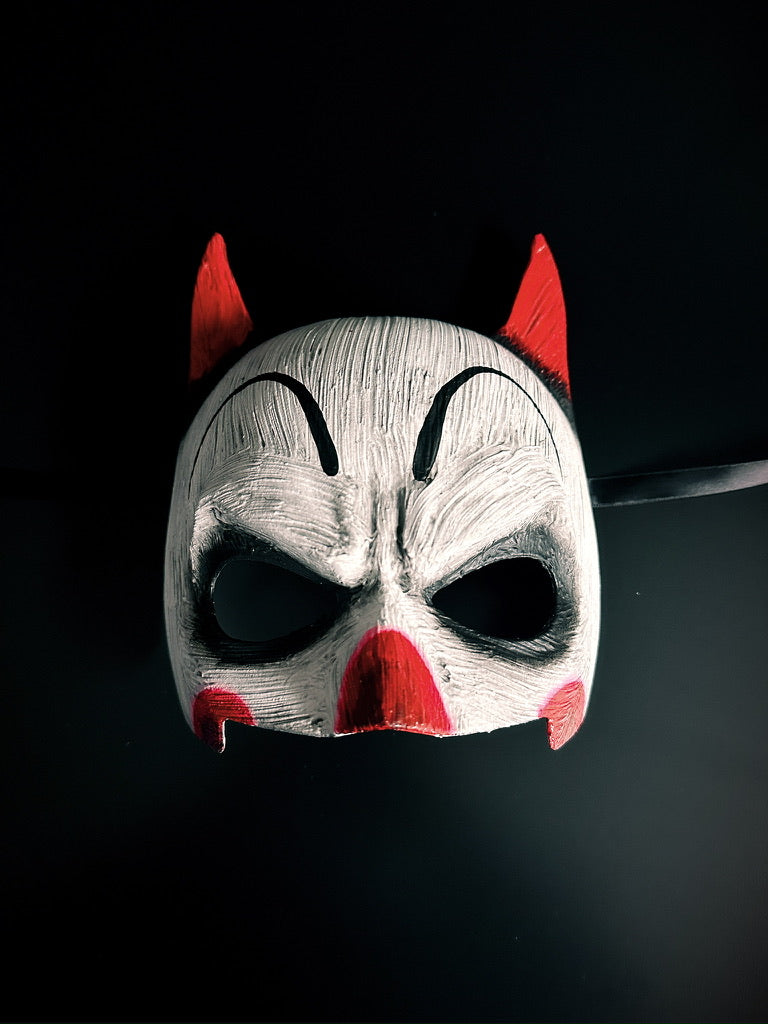Red Horned Clown Costume - High Quality Halloween Party Outfit for Adults | Perfect for Cosplay, Costume Parties & Themed Events