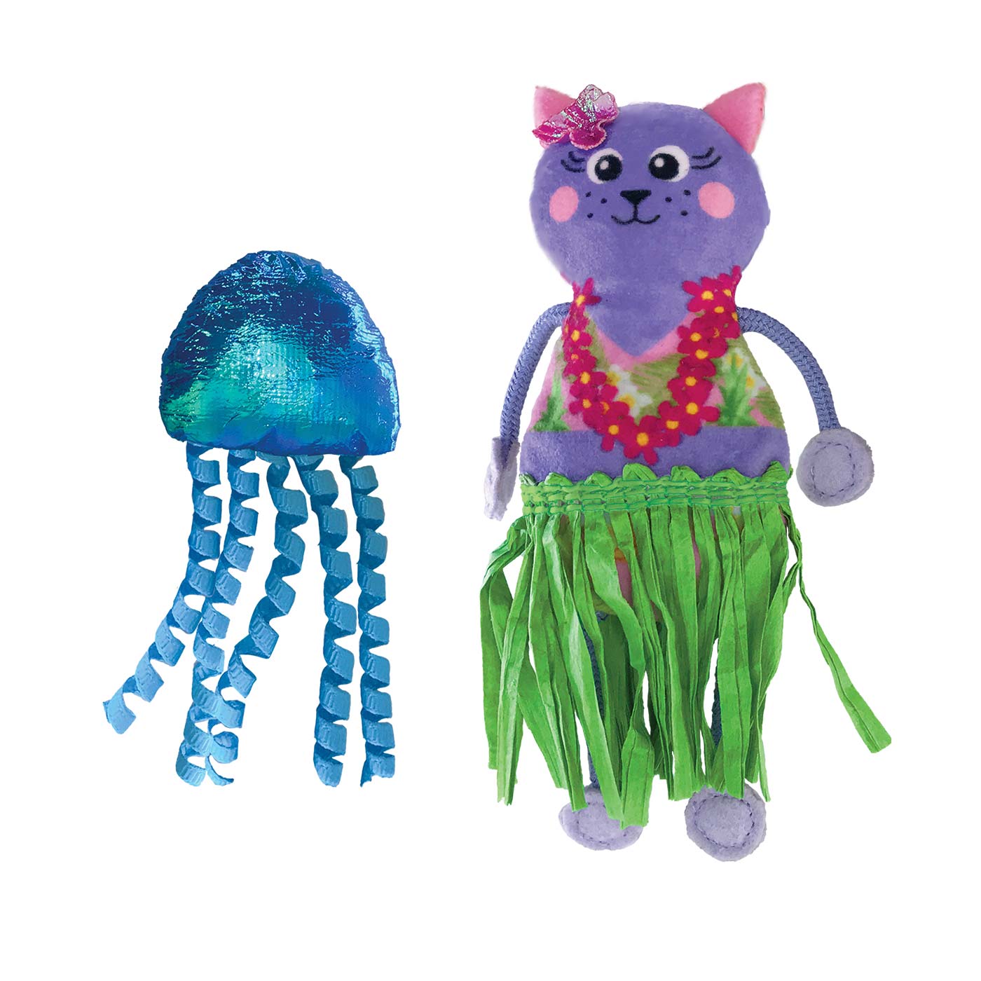 KONG Cat Tropics Hula Cat Toys - 2 Pack Durable Interactive Catnip Toys for Indoor Cats - Perfect for Playtime, Exercise & Stress Relief