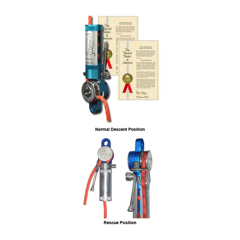 MIO Professional Cylinder Descender for Rock Climbing & Rappelling - Heavy Duty Aluminum Alloy Descender for Outdoor Adventure & Rescue Operations