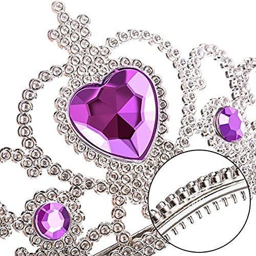 Sparkling Purple Stone Princess Tiara Crown - Elegant Hair Accessory for Parties, Dress Up & Easter Gifts | Perfect for Birthday Celebrations, Pageants & Costume Events (1 Piece)