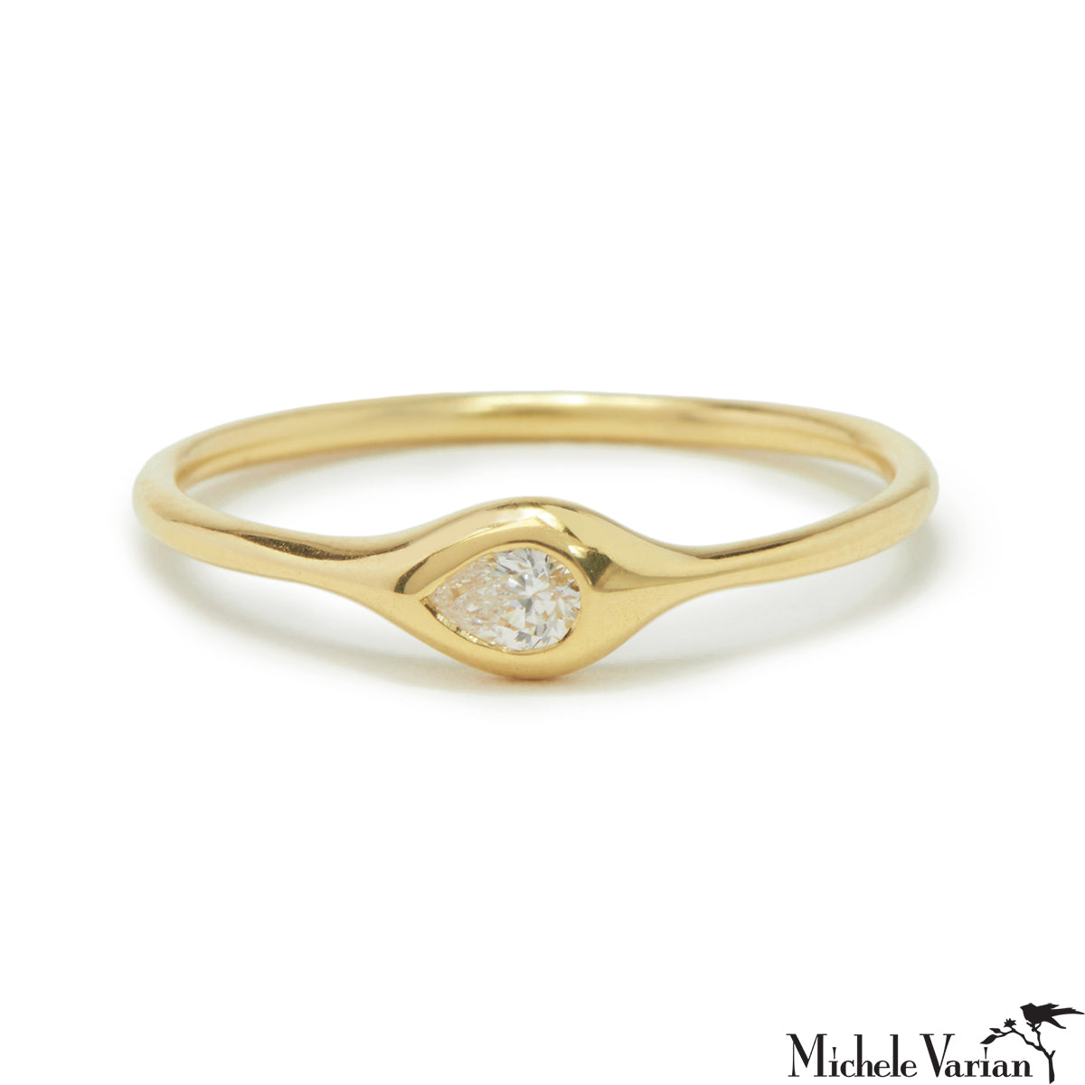 Exquisite East West Pear Cut Diamond Ring for Women – Elegant Wedding, Engagement & Anniversary Jewelry Gift