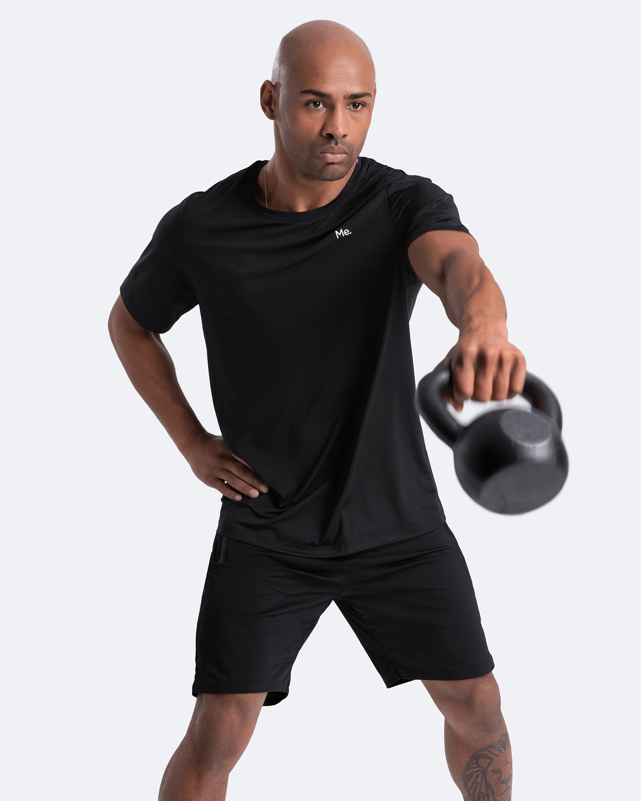 Premium Jet Black Everyday T-Shirt for Men - Soft Cotton Crew Neck Tee - Casual Wear, Gym, Lounge & Layering Essential