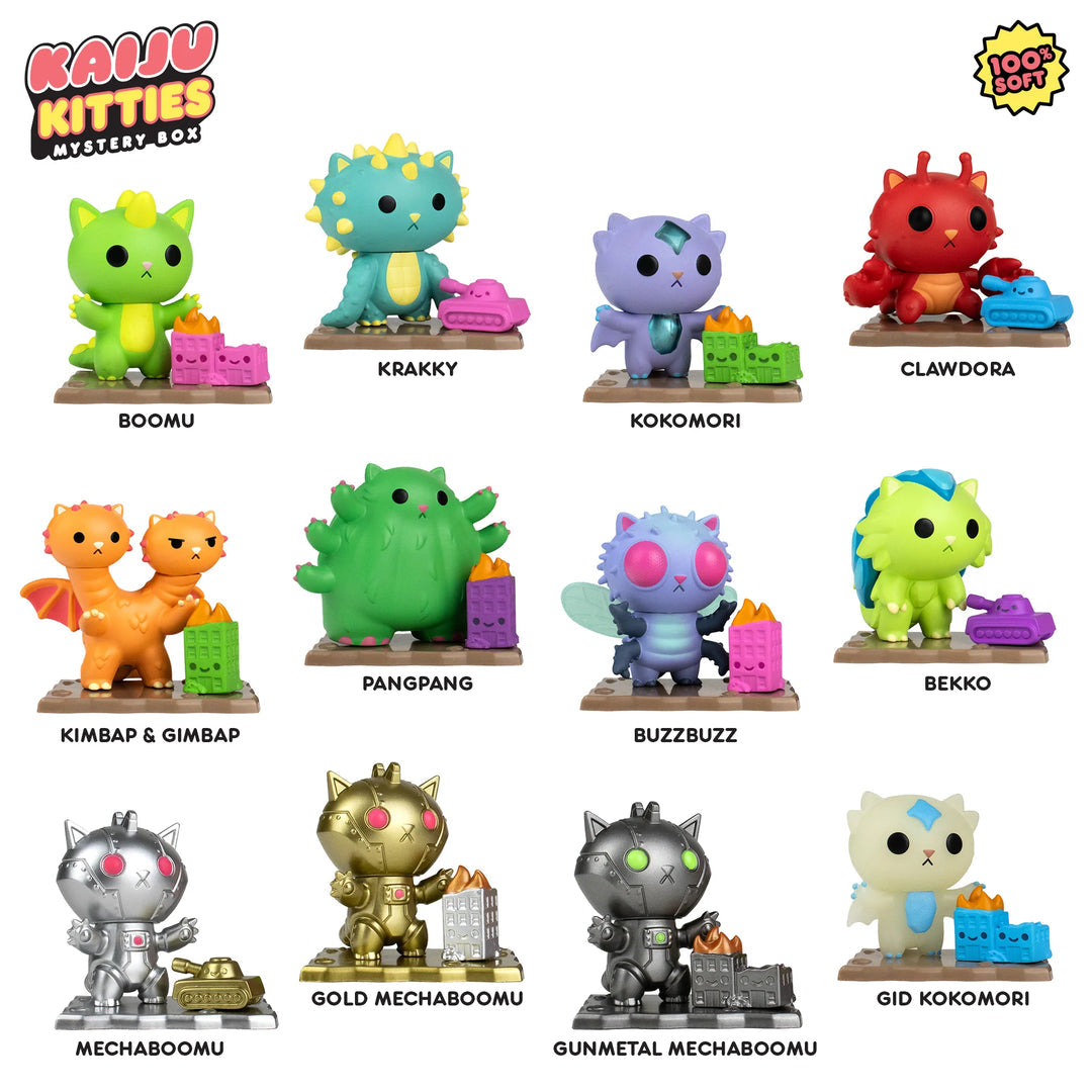 Kaiju Kitties Mystery Box Series 1 - Collectible Cute Monster Cat Figures - Perfect for Gifts, Display & Anime Fans Collection