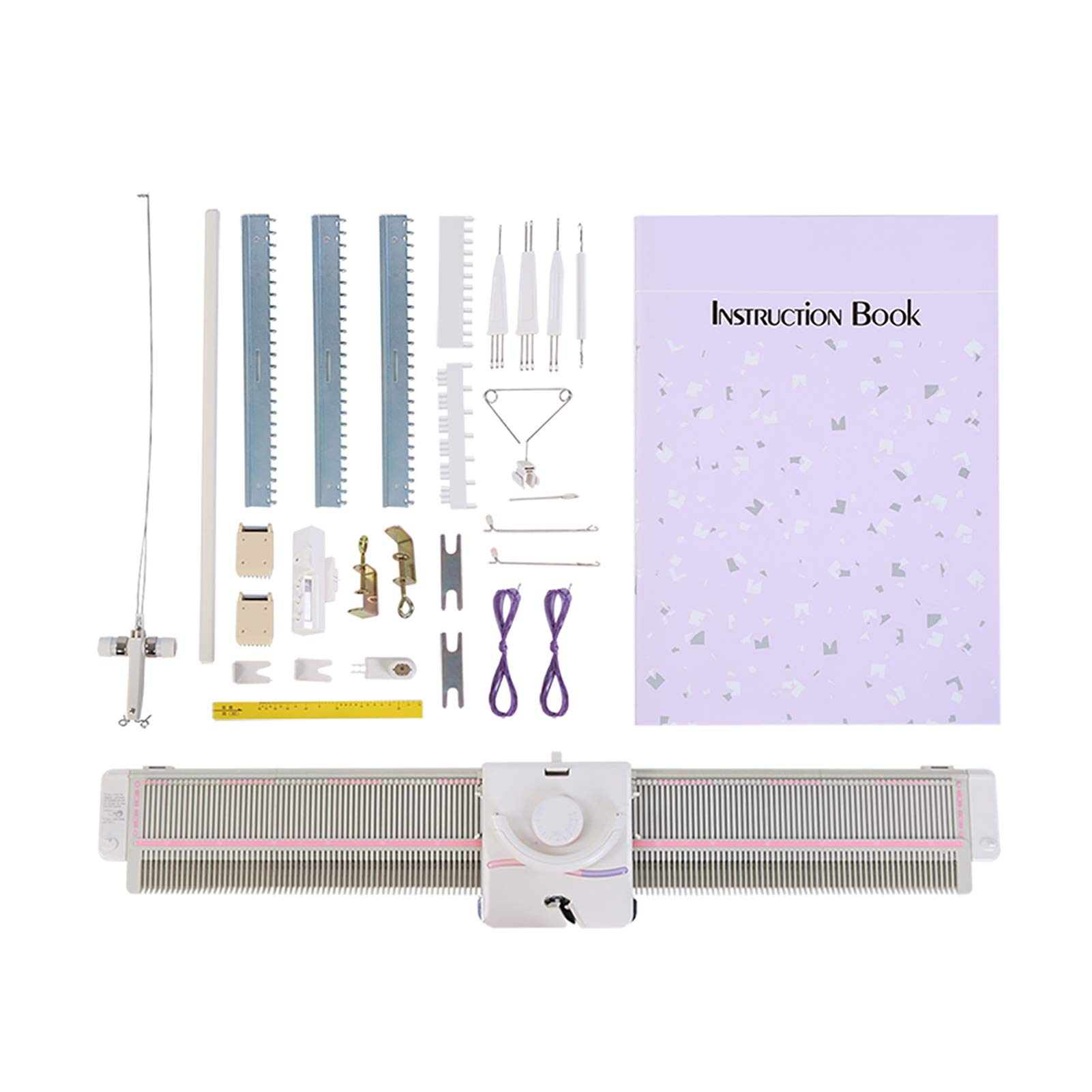 Zerodis LK150 6.5mm Mid Gauge Plastic Knitting Machine - 150 Stitches with Accessory Tool Set for DIY Sweater Making & Home Sewing Projects | Perfect for Handmade Crafts, Knitting Beginners & Home Textile Creation