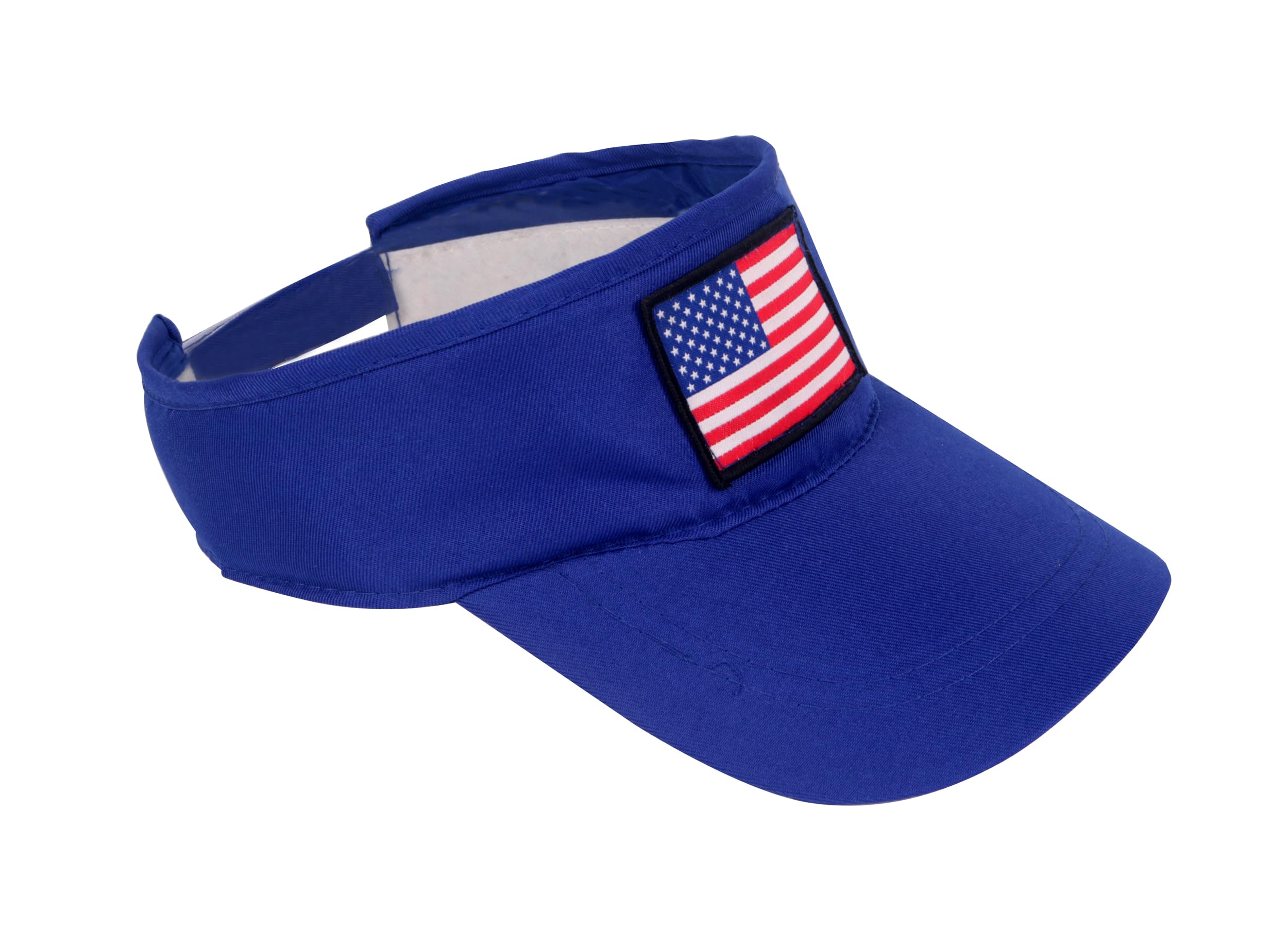 24 Pack Bulk American Flag Sun Visor Hats - Patriotic Baseball Caps for Outdoor Sports, BBQ, 4th of July & Summer Events