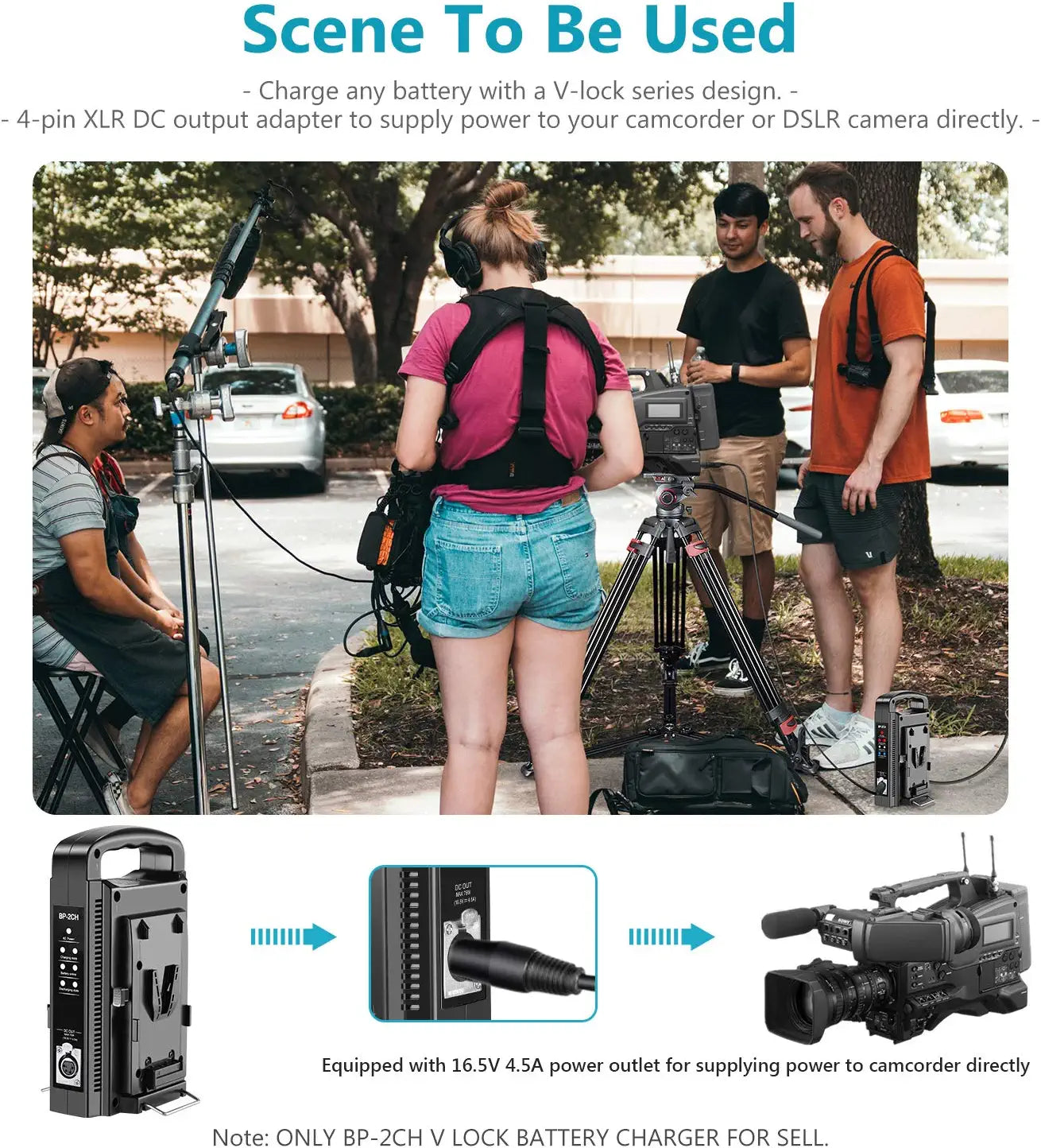 NEEWER NW BP 2CH Dual Channel V-Mount/V-Lock Battery Charger for Camera & Video Equipment - Professional Power Solution for Filmmaking, Photography & Studio Lighting