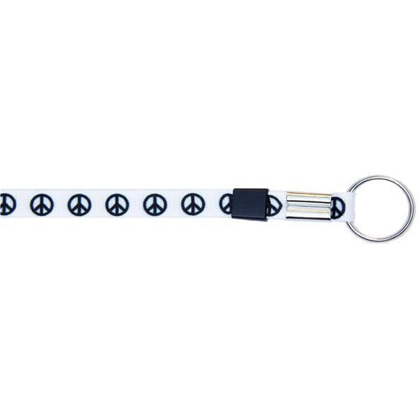 12 Pack 3/8 Inch Peace Sign Key Rings - Durable Metal Keychains for Home, Office, Car Keys & Gift Giving