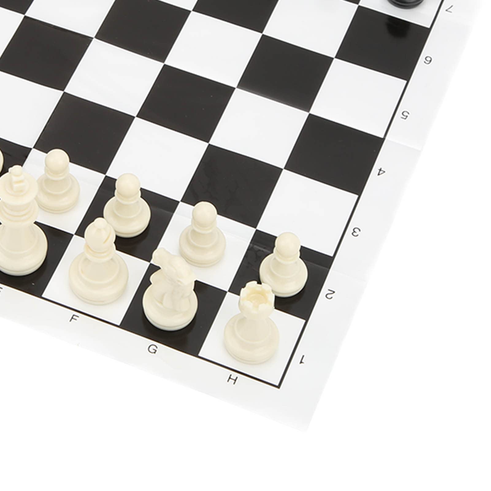 32-Piece Medieval Chess Set - Plastic International Standard Chess Game with Board - Perfect for Home, Office, and Gifts