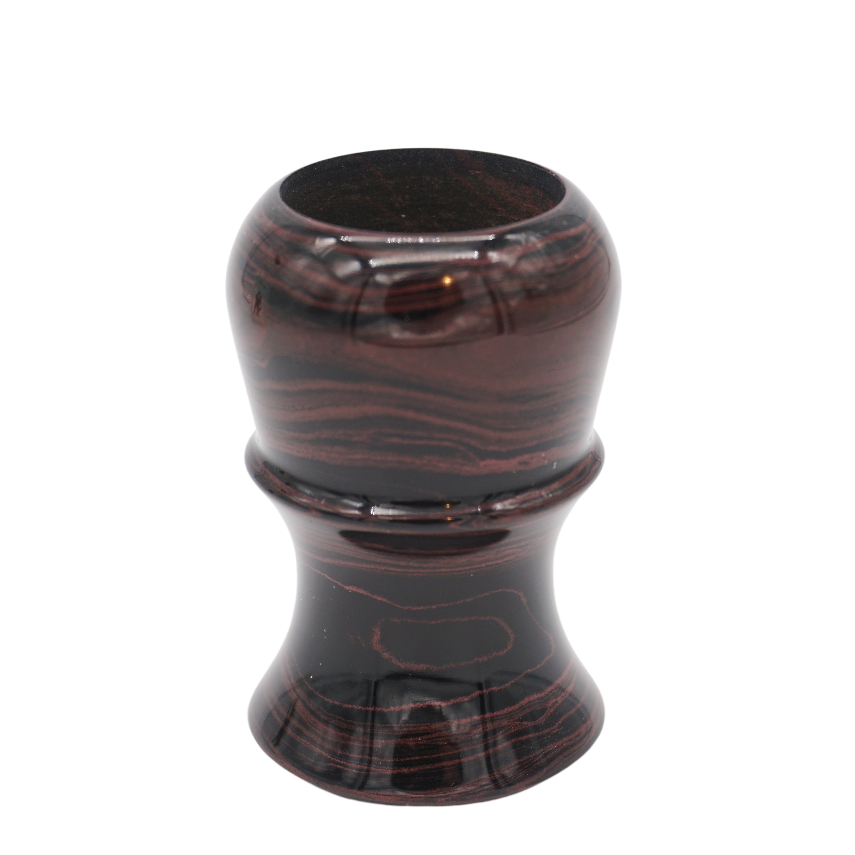 Premium Handmade Raspberry Ebonite Shaving Brush Handle - Compatible with 24mm & 26mm Knots - Perfect for Wet Shaving, Grooming Kits & Luxury Bathroom Essentials