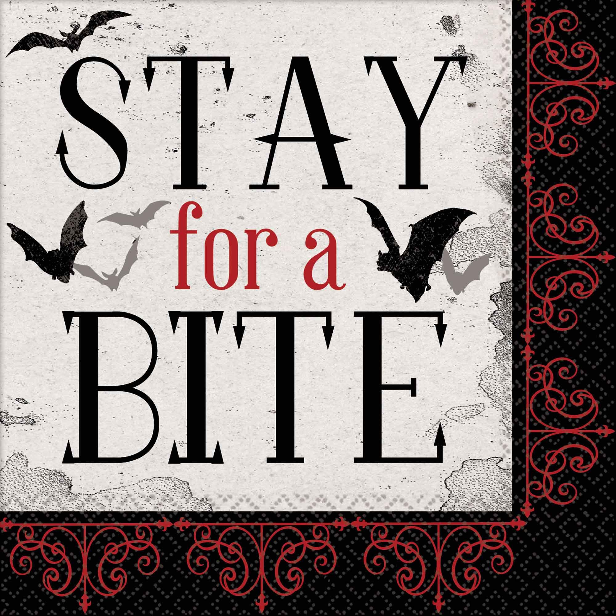 Dark Manor Beverage Napkins - Premium Halloween Party Supplies for Spooky Decorations & Gothic Themed Events