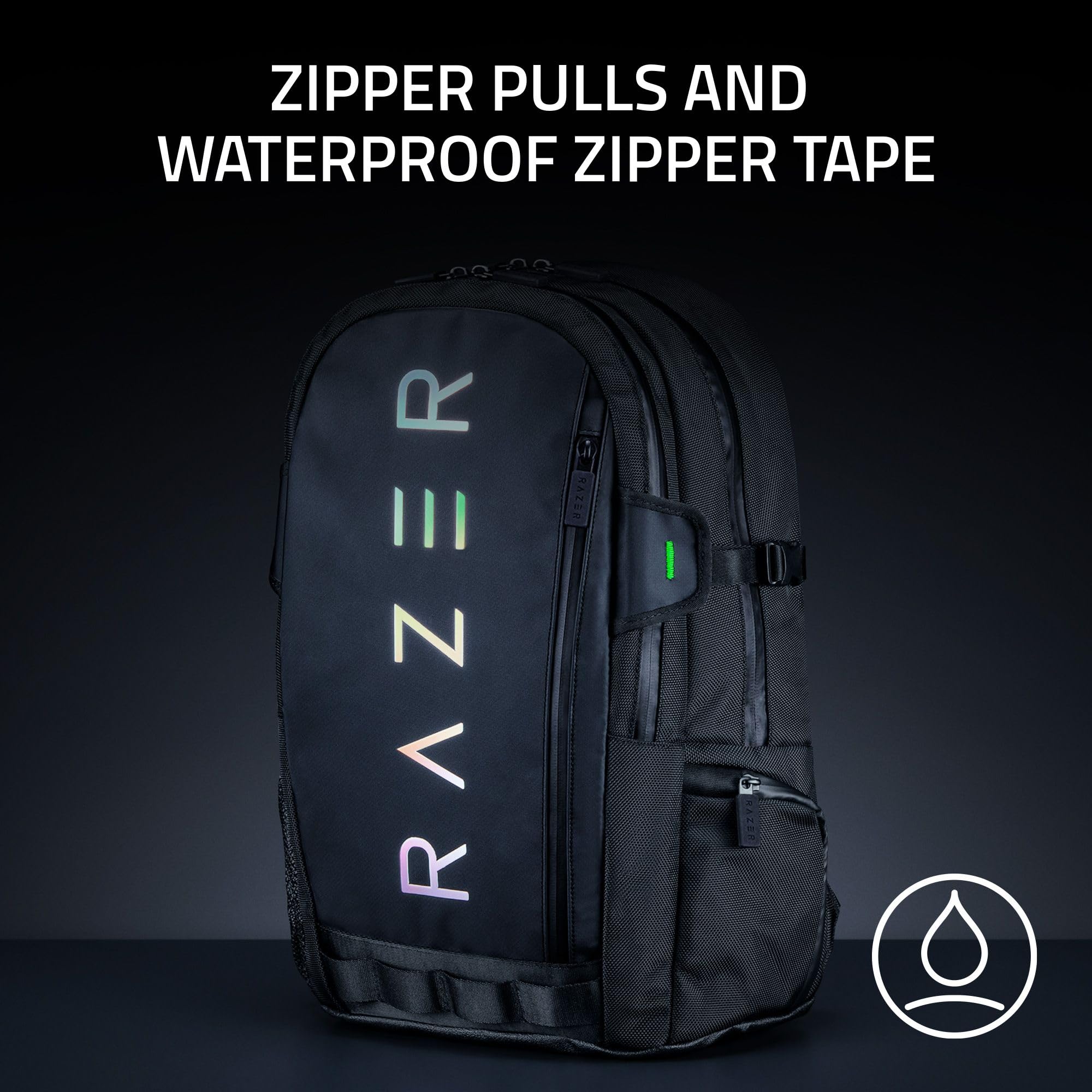 Razer Rogue v3 16-Inch Gaming Laptop Backpack - Waterproof & Durable Travel Computer Bag for Gamers - Fits 16