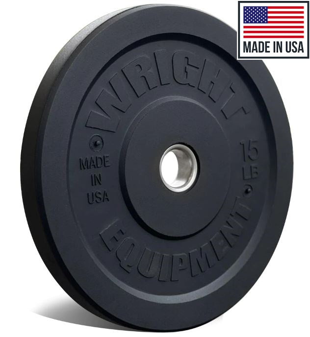 Premium Wright AMP Bumper Plates - Made in USA - Durable Olympic Weight Plates for CrossFit, Powerlifting & Home Gym Workouts