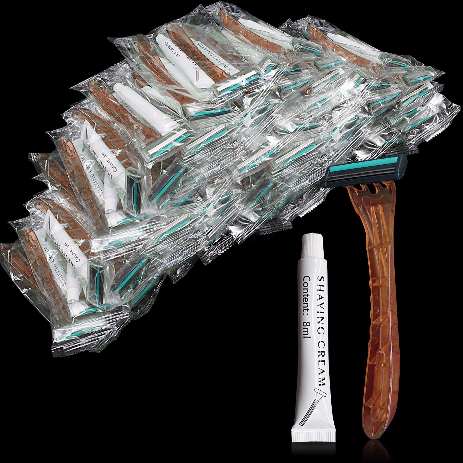 Premium Disposable Razors 100 Pack - Individually Wrapped Bulk Razors for Men & Women | Smooth Shaving for Travel, Gym & Daily Use | Multipurpose Personal Care Essentials