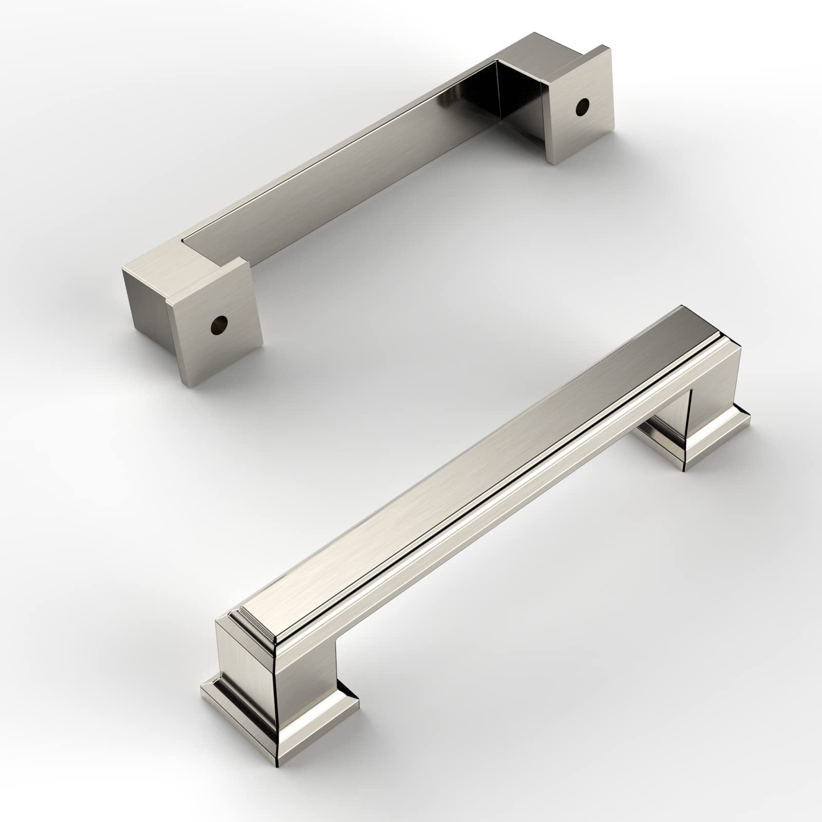 Amerdeco 20 Pack Brushed Nickel Cabinet Pulls 3-3/4 Inch - Kitchen & Bathroom Hardware for Drawers & Dressers