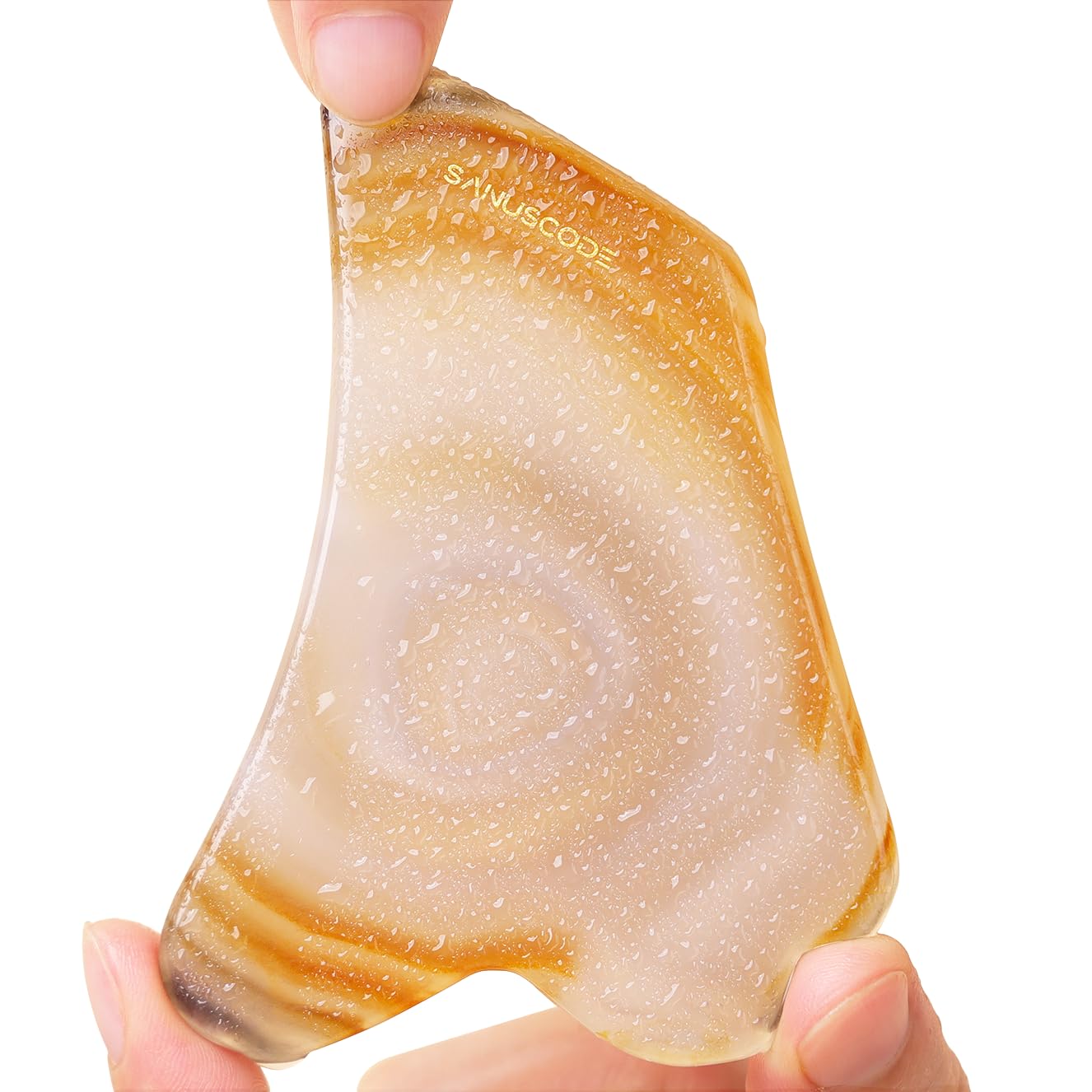 Premium Agate Gua Sha Stone for Face - Natural Facial Sculpting & Massage Tool for Skin Lifting, Puffiness Reduction & Anti-Aging - Cooler & Silkier Skin Care - Perfect for Daily Skincare Routine, Spa Treatments & At-Home Relaxation