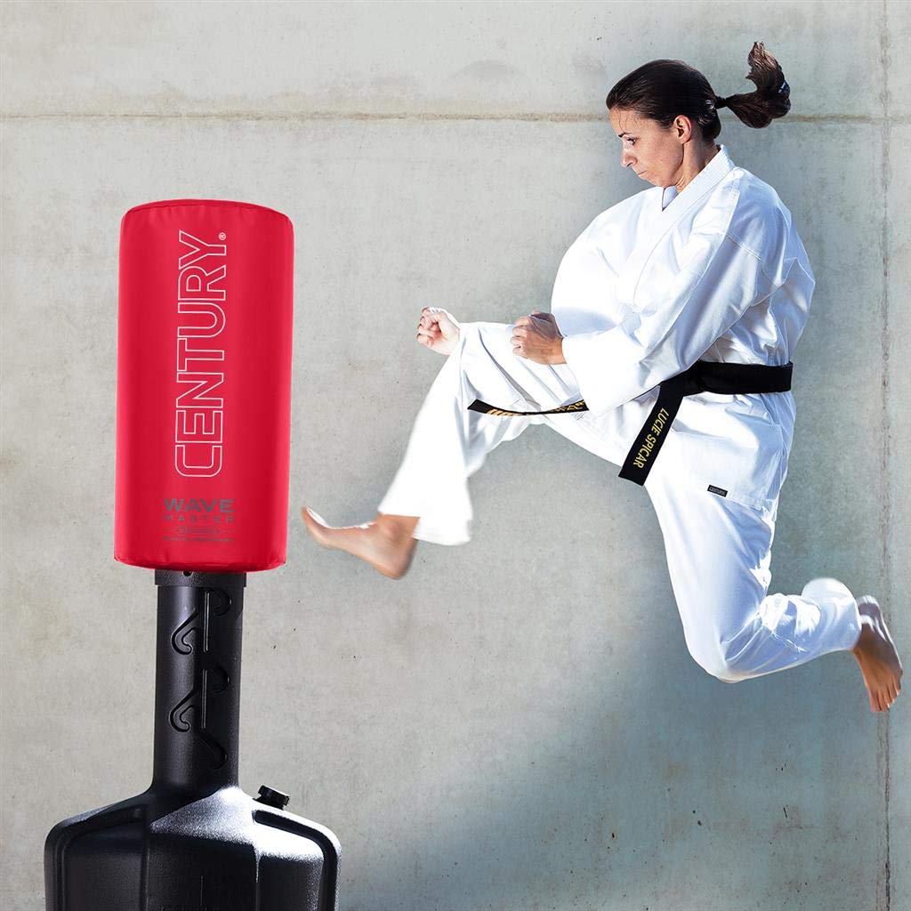Freestanding Punching Bag for MMA, Karate, Taekwondo & Muay Thai Training - Heavy Duty Black Martial Arts Equipment for Home Gym, Boxing Practice & Fitness Workouts