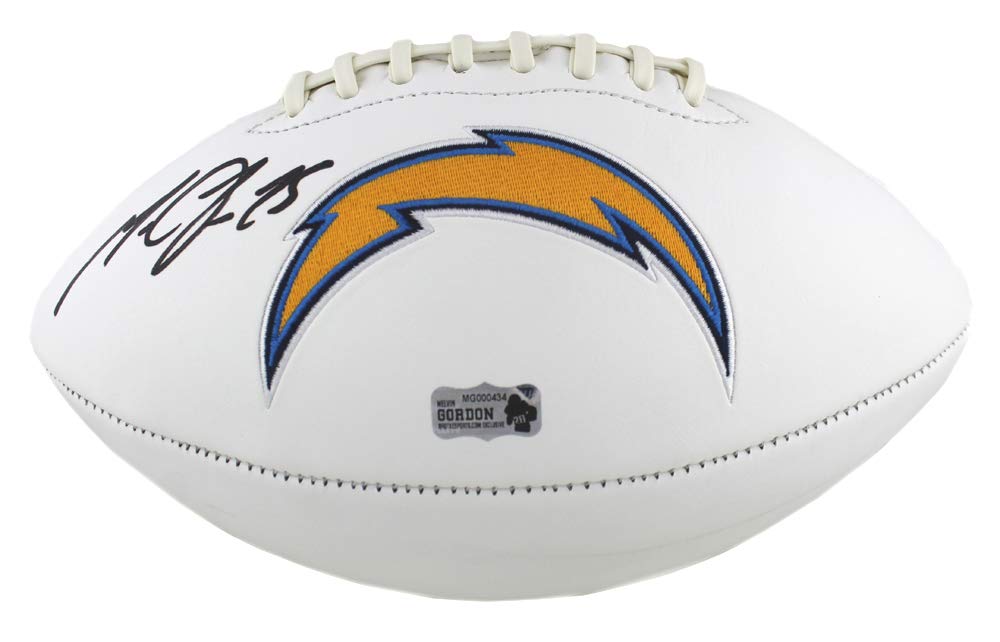 Melvin Gordon Autographed Los Angeles Chargers NFL Football - Signed & Embroidered Official Jersey - Perfect for Collectors, Sports Memorabilia Fans & Game Room Decor