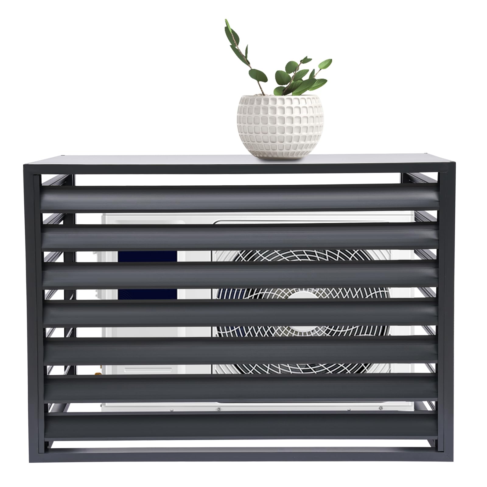 Aluminum Alloy AC Privacy Screen - Outdoor Air Conditioner Cover Fence Panel to Hide AC Unit | Weather-Resistant Grey AC Shield for Backyard, Patio & Home Exterior Privacy Protection