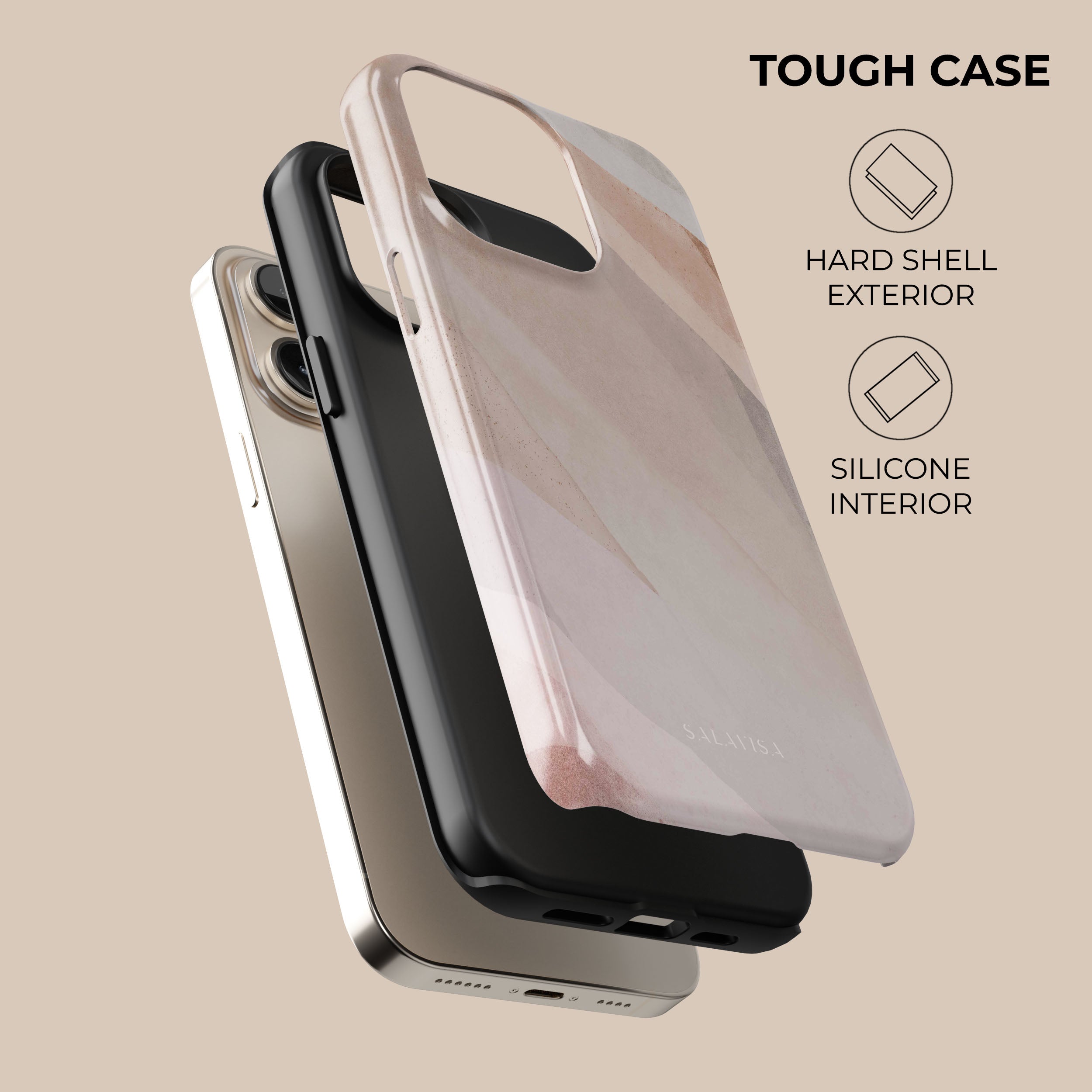 Pale Desire iPhone Case - Slim Protective Cover for iPhone 13/14/15 Pro Max - Shockproof & Scratch-Resistant - Perfect for Everyday Use, Travel & Outdoor Activities