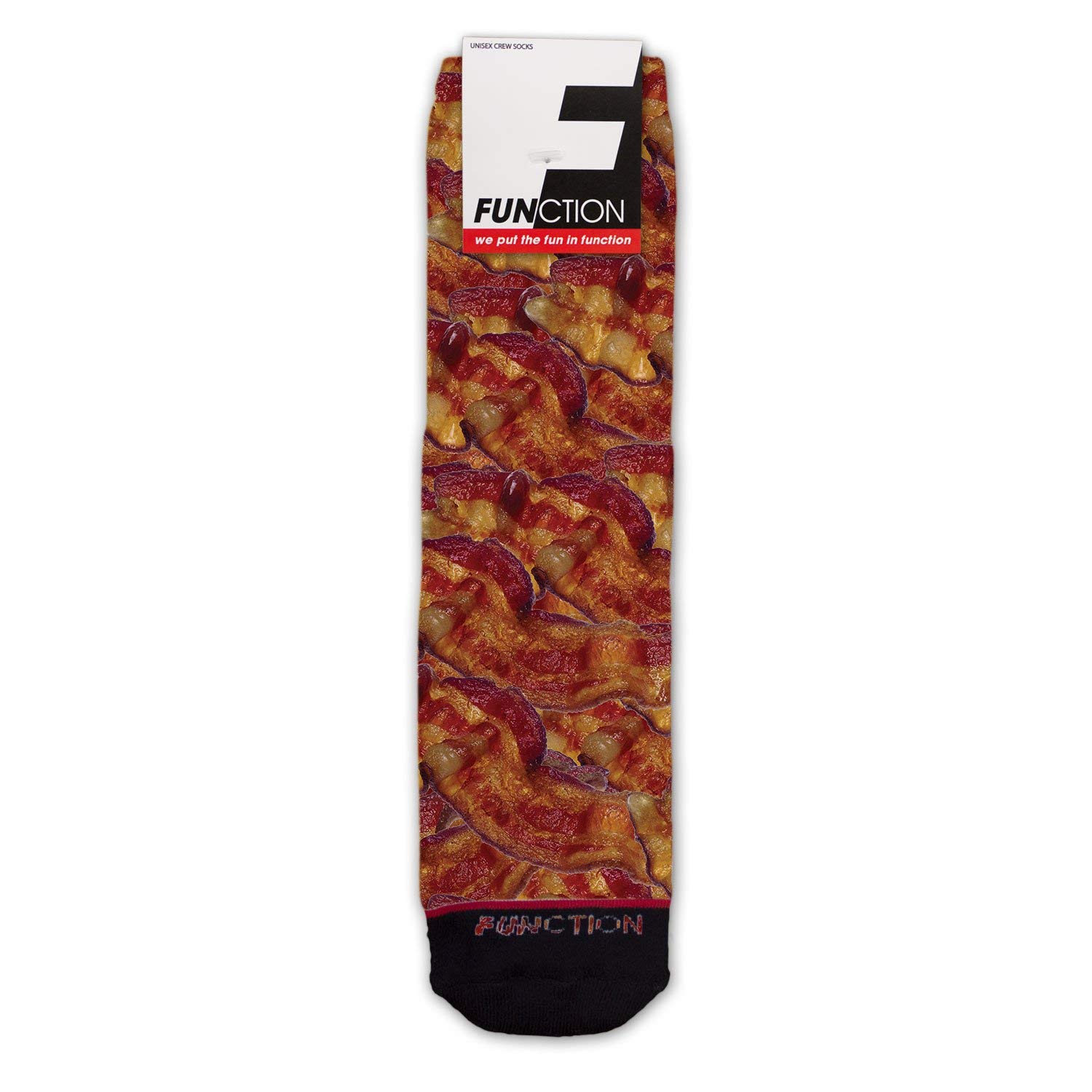 Bacon and Eggs Pattern Funny Novelty Socks - Comfortable Crew Socks for Men & Women - Perfect for Breakfast Lovers, Gifts, and Casual Wear