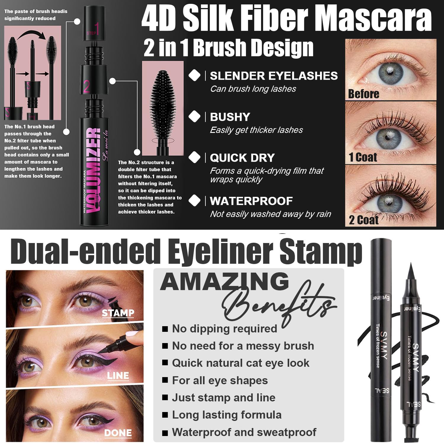 Complete All-in-One Makeup Kit for Women - 12 Color Eyeshadow Palette, Foundation, Primer, CC Cream, Lipstick Set, Mascara, Makeup Brushes & Sponge, Eyebrow Pencil & Soap, Eyeliner, Contour Stick with Cosmetic Bag | Perfect for Daily Makeup, Travel & Professional Use