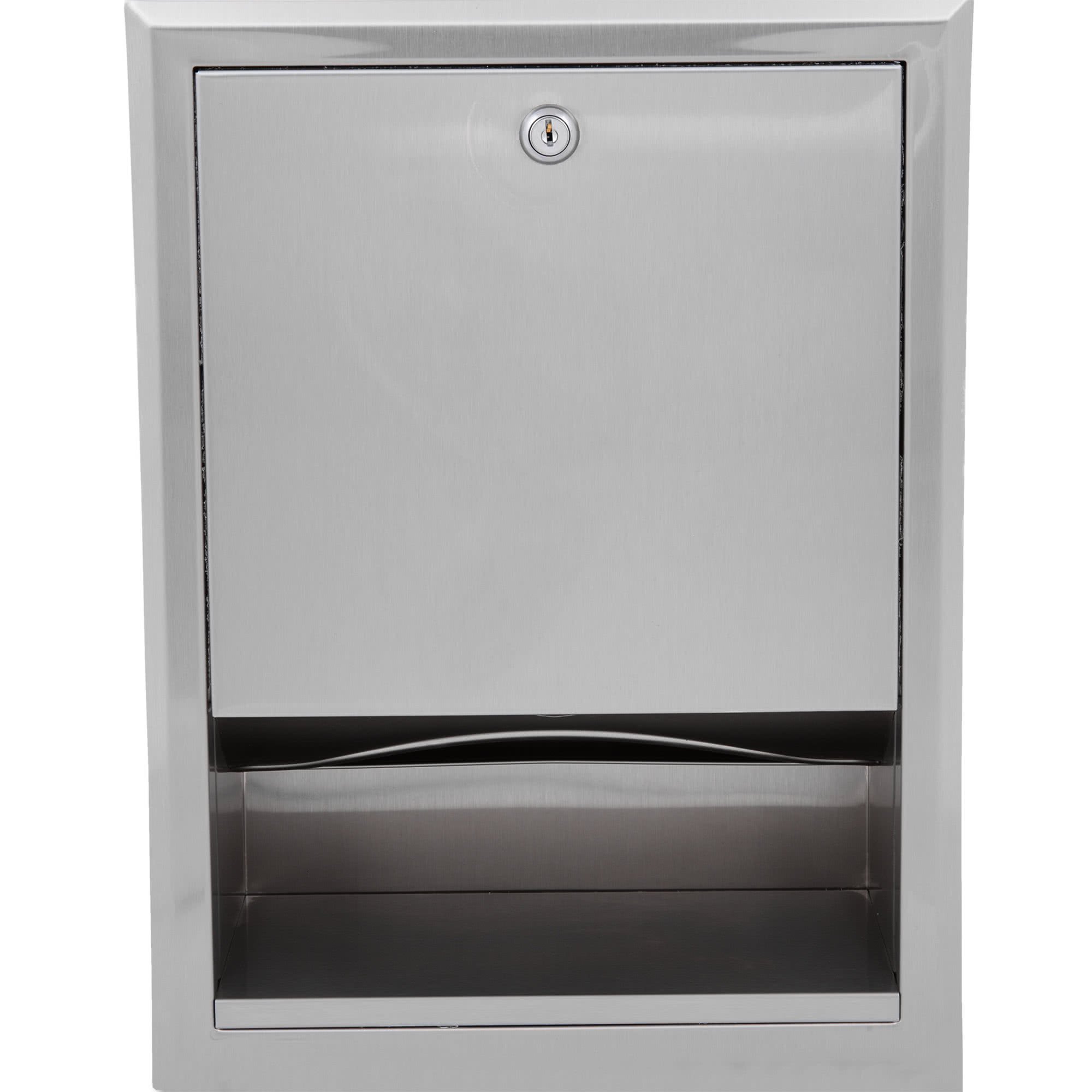 TableTop King B-359 C Fold or Multifold Recessed Paper Towel Dispenser - Commercial Grade Stainless Steel Hand Towel Holder for Restaurants, Kitchens & Bathrooms