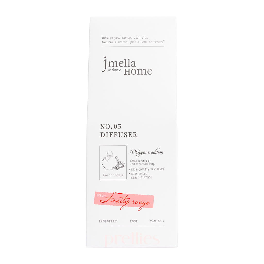 Jmella Home in France Fragrance Diffuser - Fruity Rouge Scent 180ml | Long-Lasting Aromatherapy Essential Oil Reed Diffuser for Living Room, Bedroom & Office