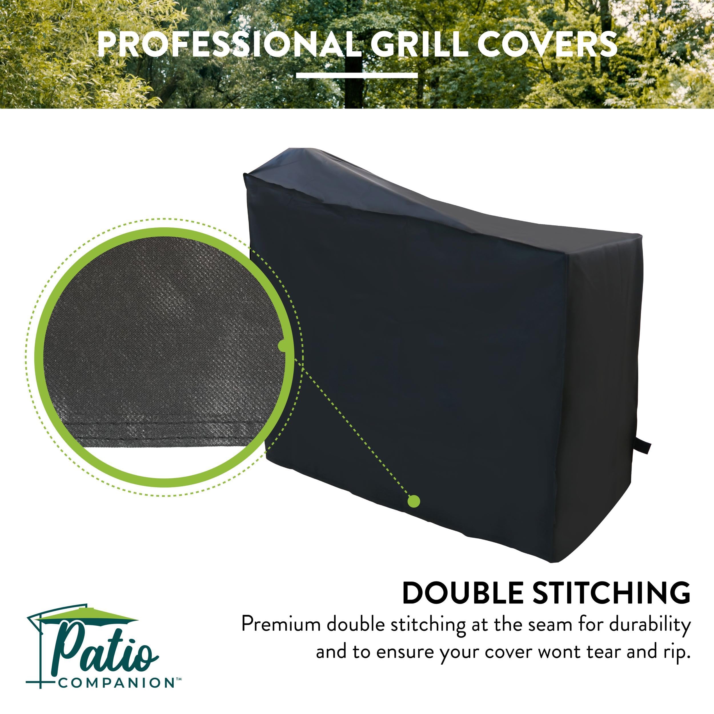Heavy-Duty 52-Inch Black Smoker Cover - UV Resistant, Weatherproof Grill Cover for Traeger & Pit Boss - 5-Year Warranty - Perfect for Outdoor BBQ, Backyard Grilling & Year-Round Protection