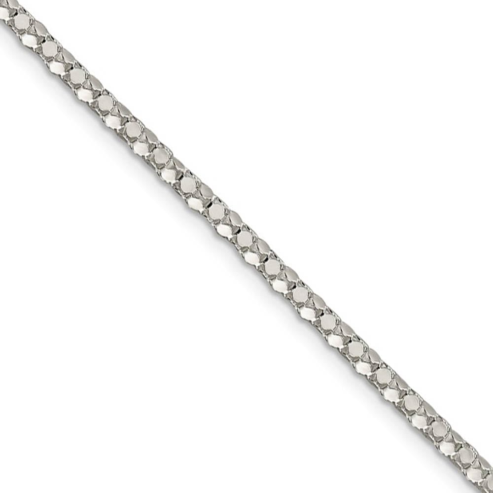 2.5mm Sterling Silver Popcorn Mesh Chain Necklace for Women - Elegant Black Bow Pendant Jewelry for Daily Wear, Gift Giving & Special Occasions