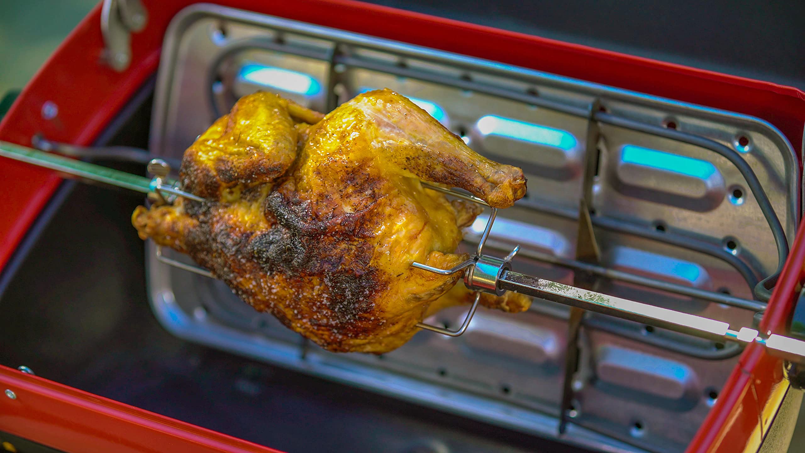 Americana Rotisserie Electric Grill - Countertop Rotisserie Oven for Chicken, Turkey & Meat - Perfect for Home Cooking, BBQ & Outdoor Gatherings